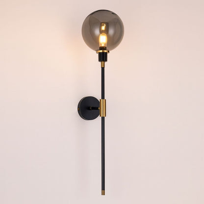 Luminária Arandela de Parede Lunaris em Vidro 70cm Conceito Cinza 