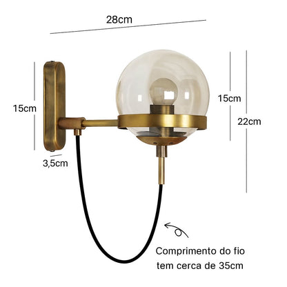 Luminária Arandela de Parede Maison Orbe Conceito 