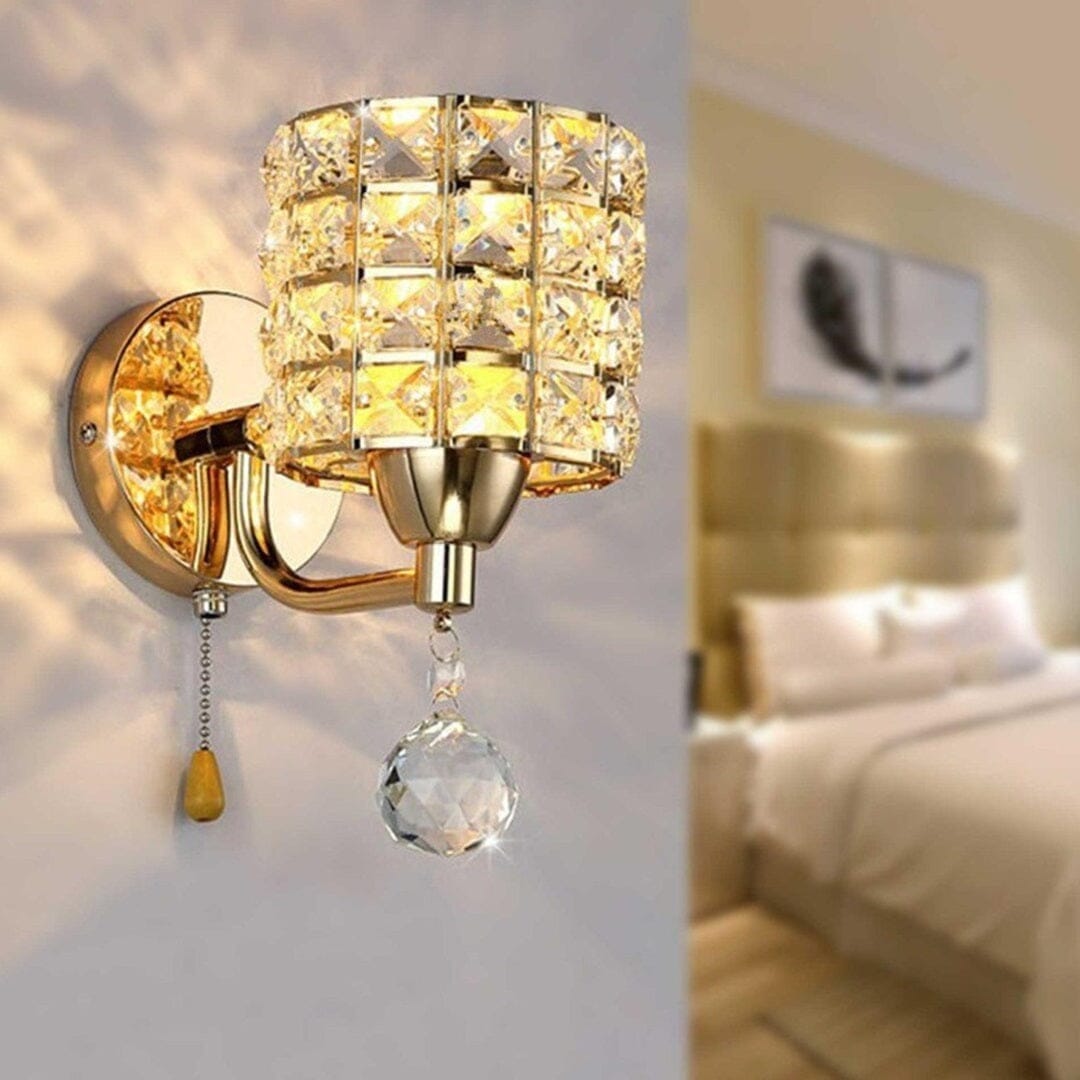 Luminária Arandela de Parede Moderna Crystal LUX YuDome 