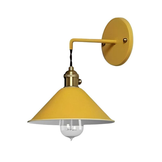 Luminária Arandela de Parede Vintage Retrô Colors Ajustável Arandela - 0034 YuDome Amarelo 