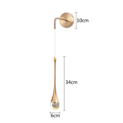 Luminária Arandela Luxuosa em Gota Crystals Conceito 