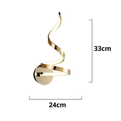 Luminária Arandela Luxuosa Minimalista em Espiral Arandela 0034 Conceito 