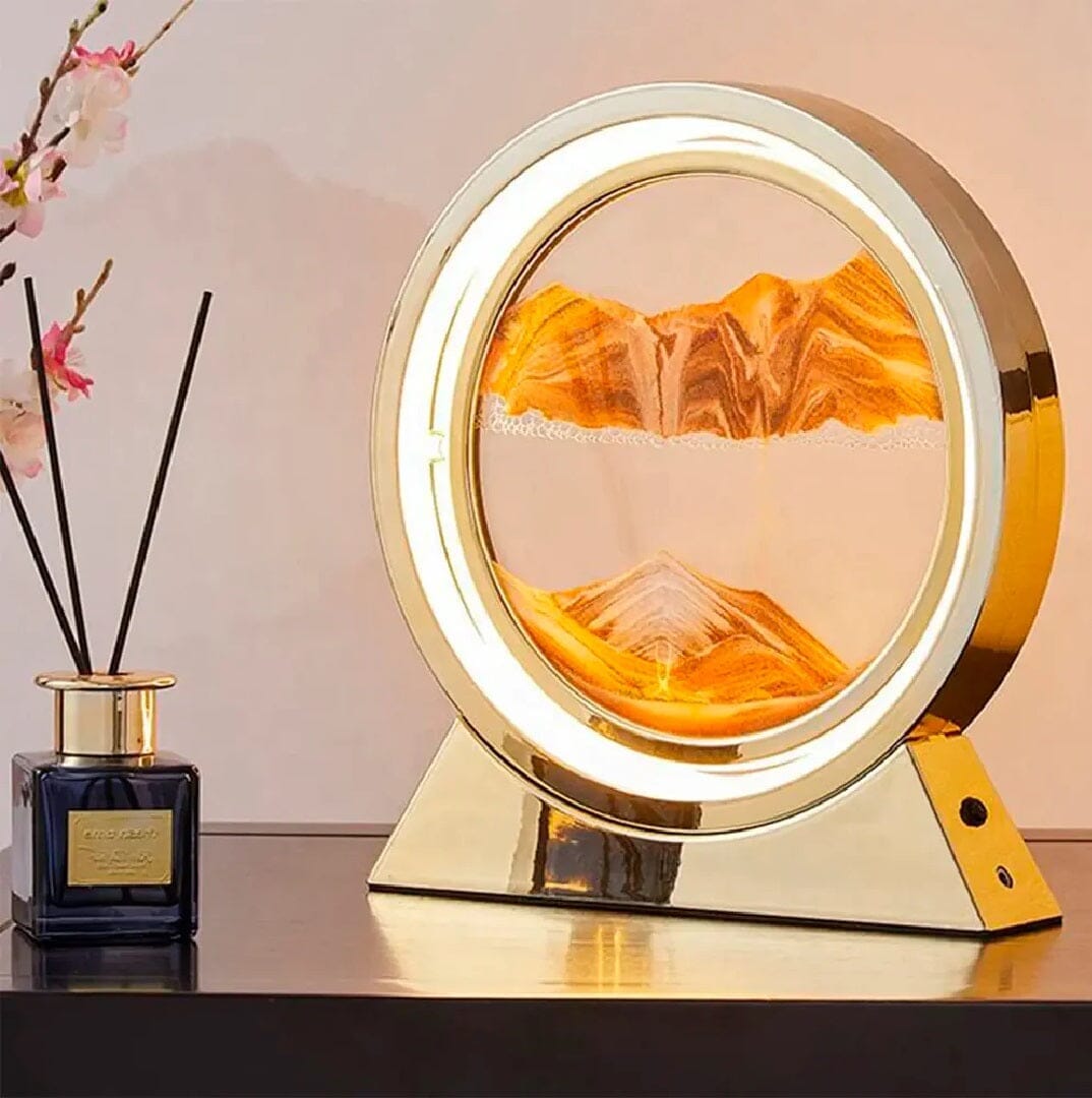 Luminária Criativa Ampulheta Quicksand em Led Abajur - 0015 YuDome 