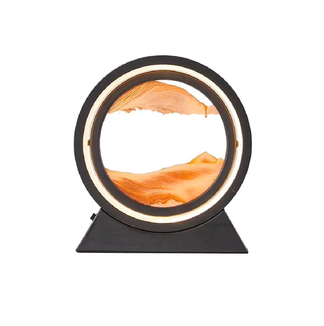 Luminária Criativa Ampulheta Quicksand em Led Abajur - 0015 YuDome Preto 