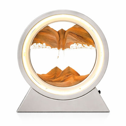 Luminária Criativa Ampulheta Quicksand em Led Conceito Branco 