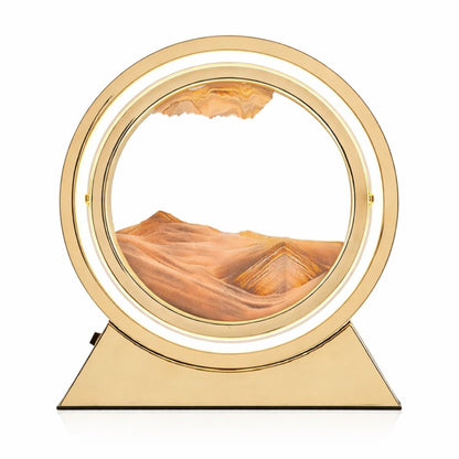 Luminária Criativa Ampulheta Quicksand em Led Conceito Dourado 