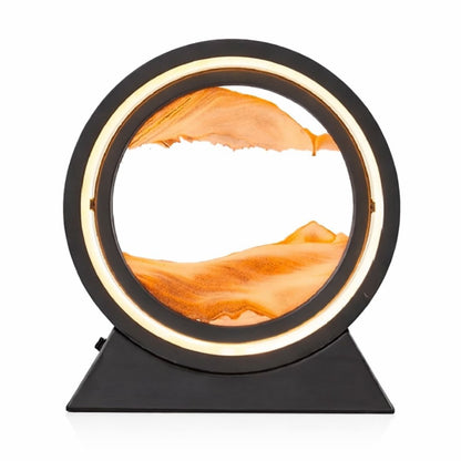 Luminária Criativa Ampulheta Quicksand em Led Conceito Preto 