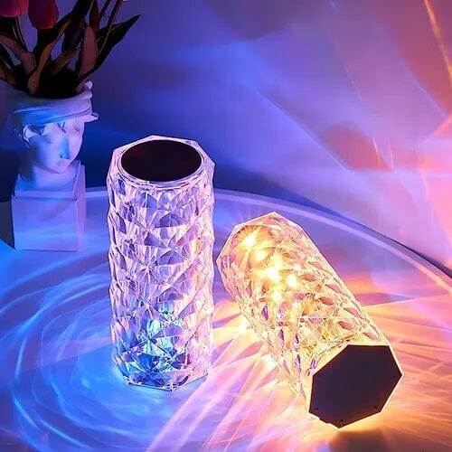 Luminária Cristal Touch de Mesa em Led - 16 Cores (Sem fio e Recarregável) Abajur - 0016 Conceito 