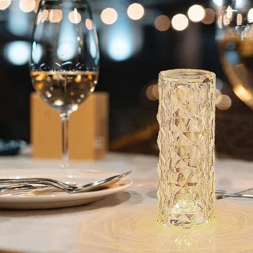 Luminária Cristal Touch de Mesa em Led - 16 Cores (Sem fio e Recarregável) Abajur - 0016 Conceito 