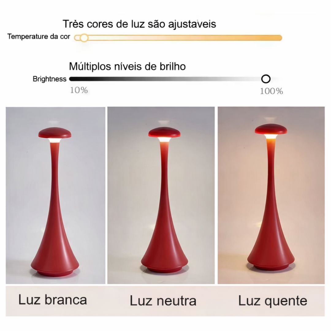 Luminária de Mesa Abajur Desk Lamp Touch Móvel Conceito 