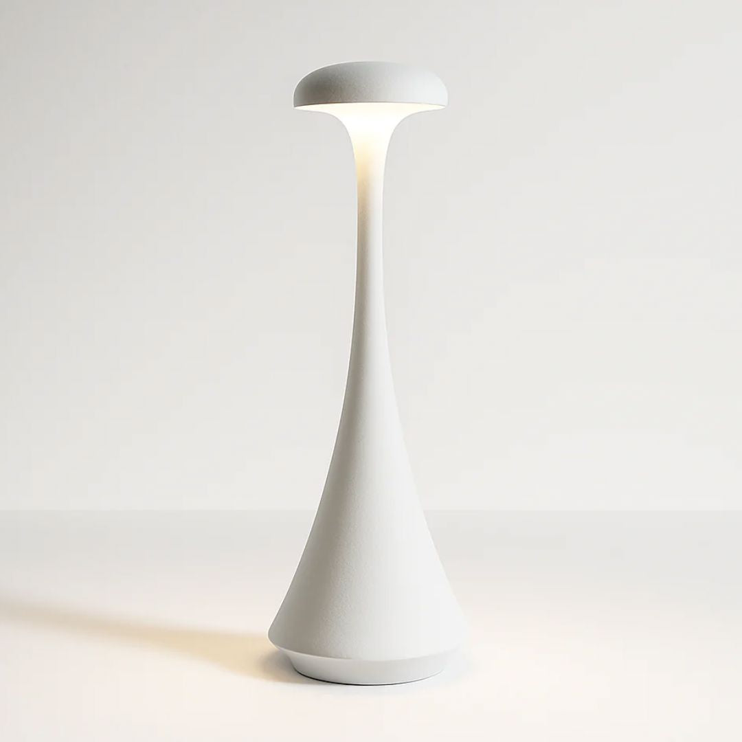 Luminária de Mesa Abajur Desk Lamp Touch Móvel Conceito Branco 