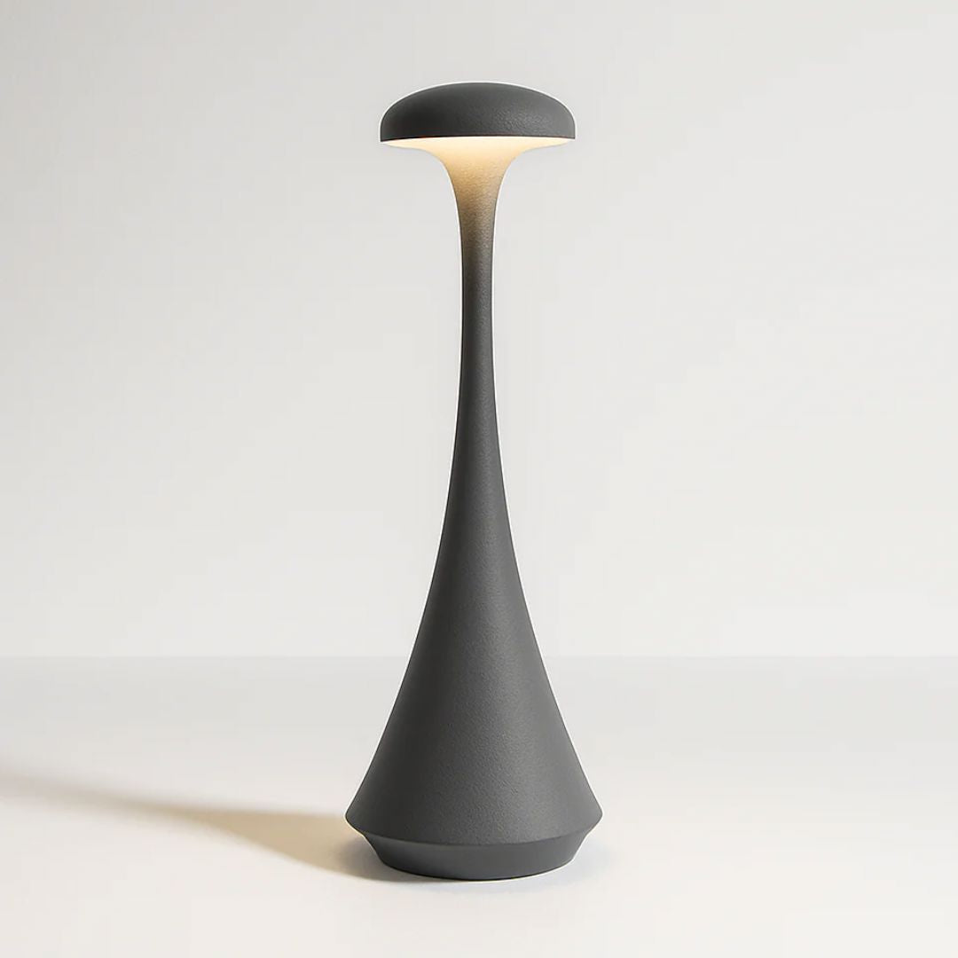 Luminária de Mesa Abajur Desk Lamp Touch Móvel Conceito Cinza 