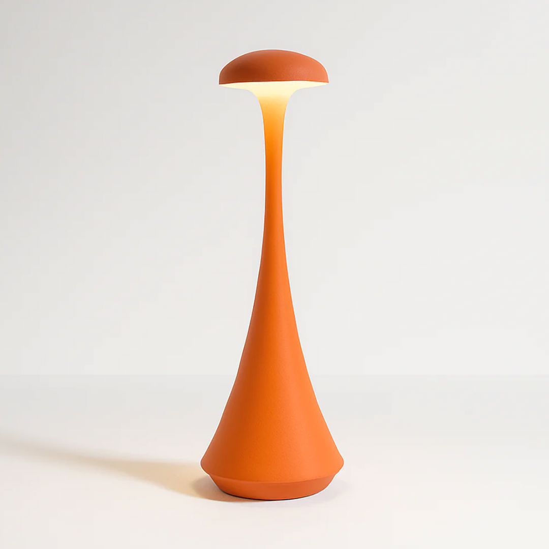 Luminária de Mesa Abajur Desk Lamp Touch Móvel Conceito Laranja 