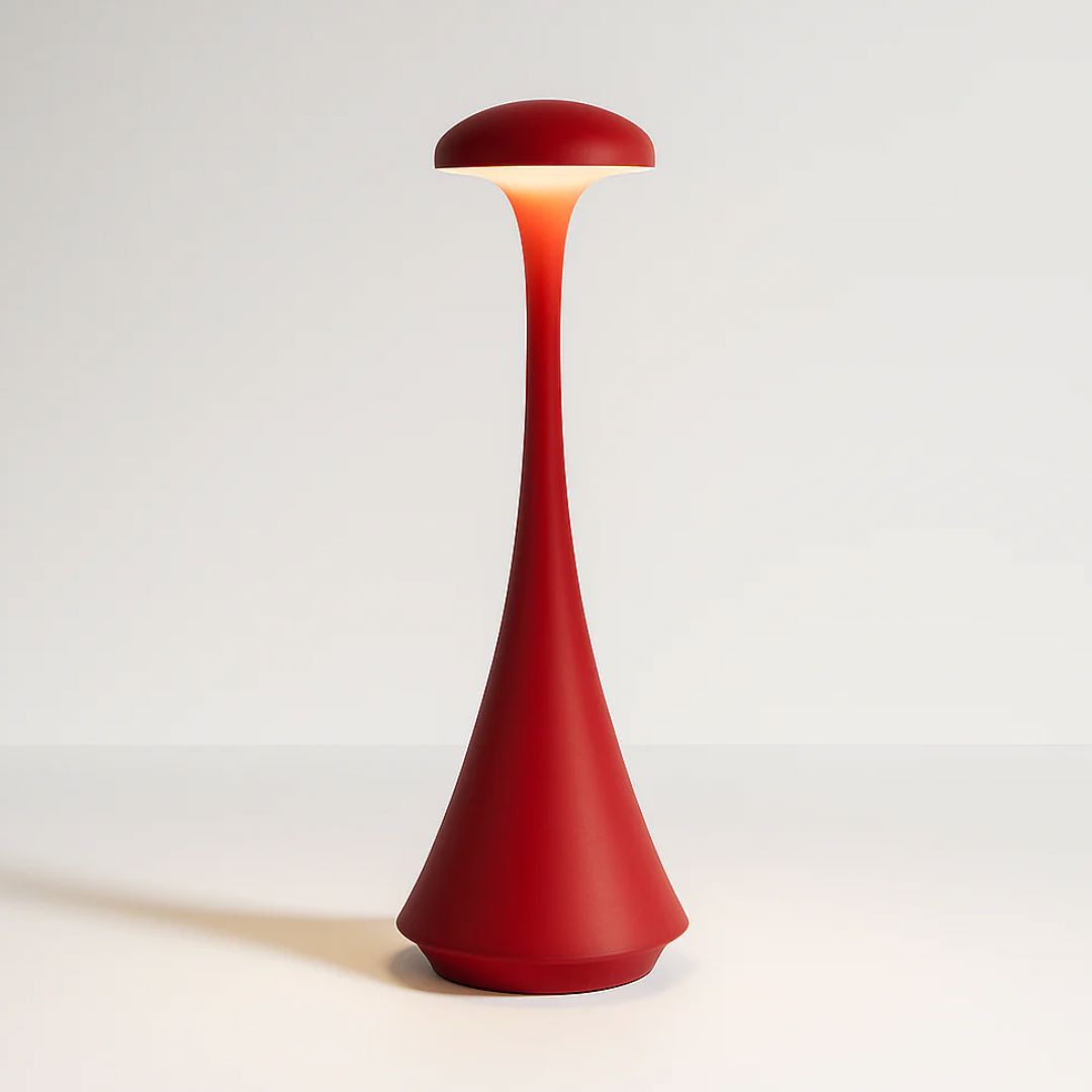Luminária de Mesa Abajur Desk Lamp Touch Móvel Conceito Vermelho 