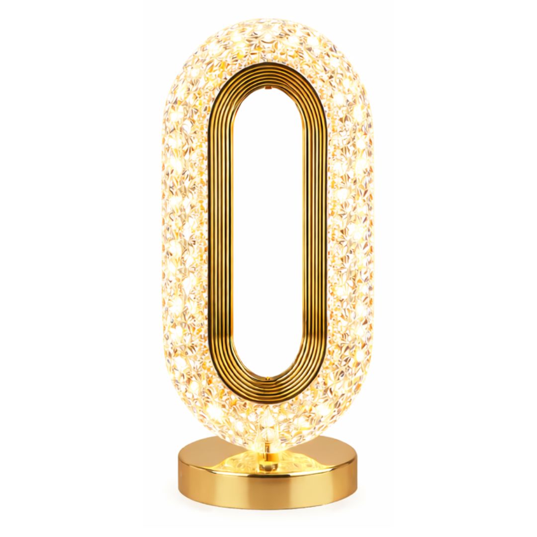 Luminária de Mesa e Abajur Luxuosa Cristal Oval Abajur - 0017 Conceito 