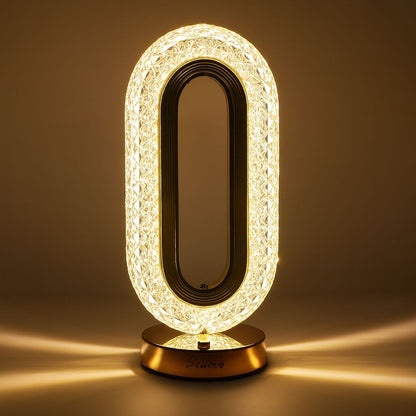 Luminária de Mesa e Abajur Luxuosa Cristal Oval Abajur - 0017 Conceito 