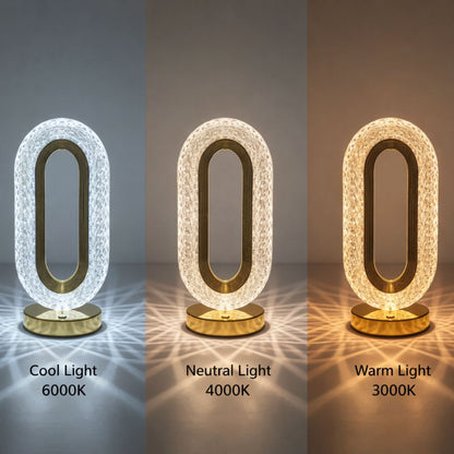 Luminária de Mesa e Abajur Luxuosa Cristal Oval Abajur - 0017 Conceito 