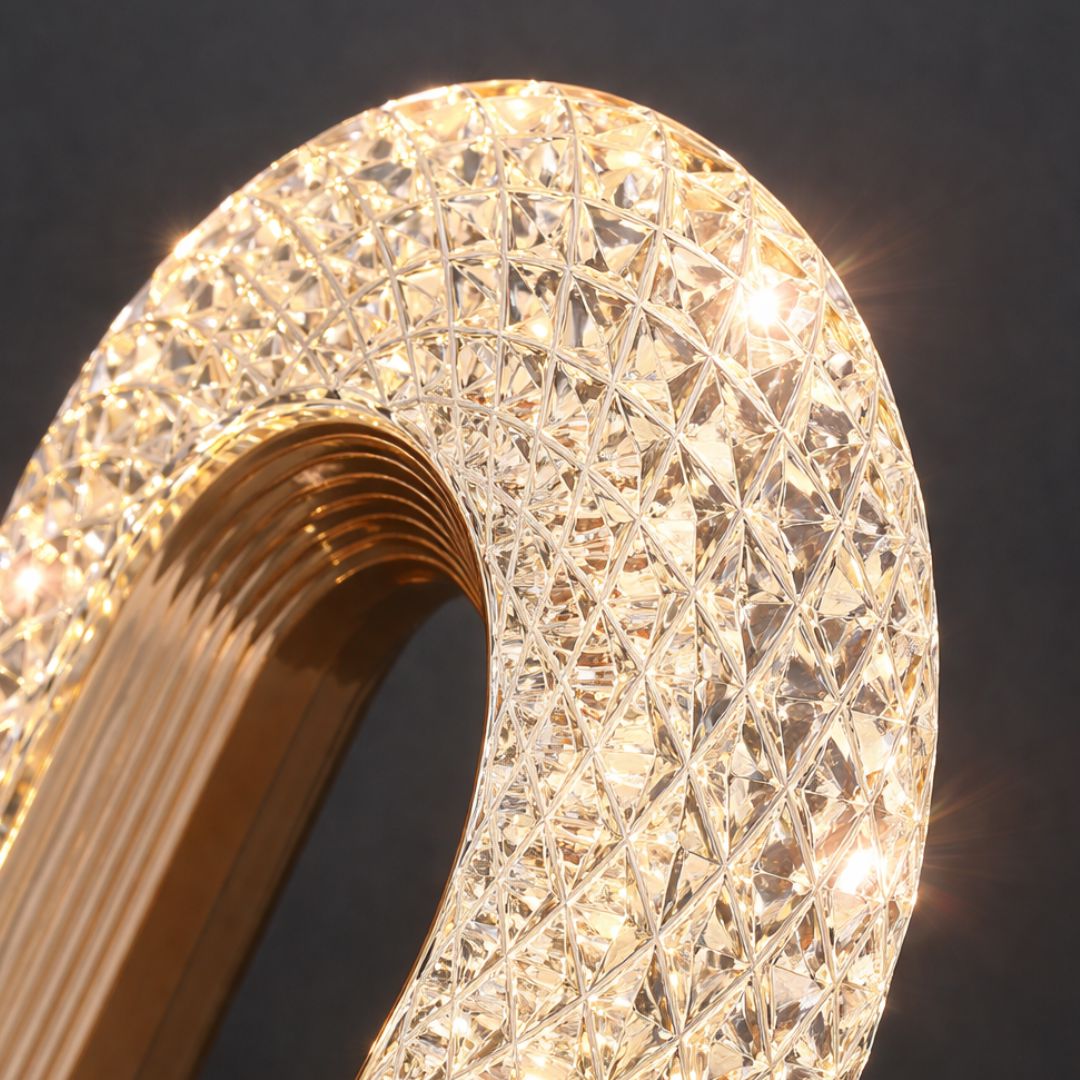 Luminária de Mesa e Abajur Luxuosa Cristal Oval Abajur - 0017 Conceito 