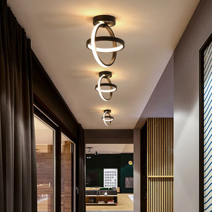 Luminária de Teto Plafon Gorm para Quarto Sala luzes Conceito Preto Quente 