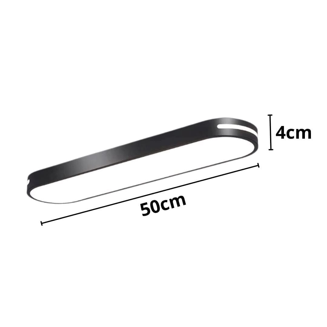 Luminária de Teto Plafon Sobrepor Elipse Oval Light 50cm Conceito 