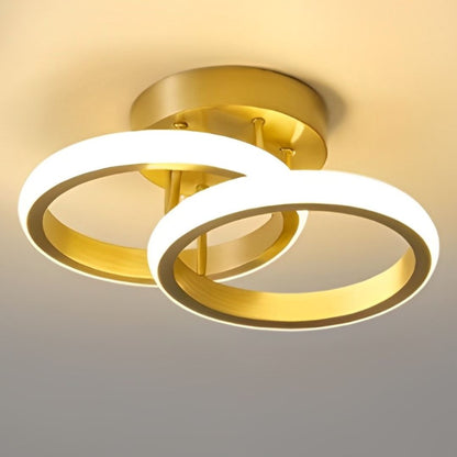 Luminária de Teto Plafon Sobrepor em Led Apollo para Quarto Sala Plafon - 0007 Conceito Dourado Quente 