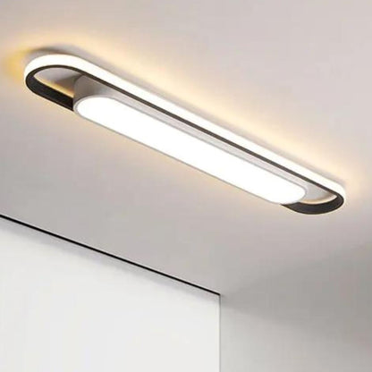 Luminária de Teto Plafon Sobrepor Slim Oval para Quarto Sala Plafon - 0020 Conceito Quente 