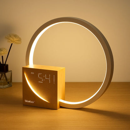 Luminária Minimalista de Mesa e Relógio Digital Circuit LED 22,5cm Abajur - 0040 Conceito 