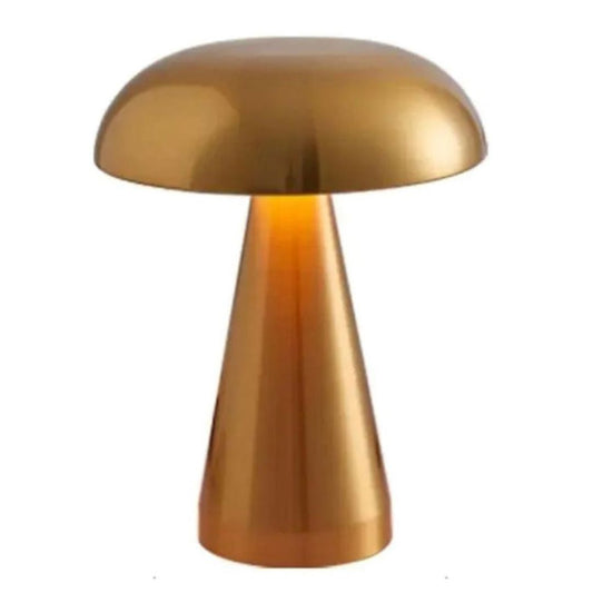 Luminária Touch de Mesa - Candeeiro e Abajur Mushroom Abajur - 0027 Conceito Dourado 