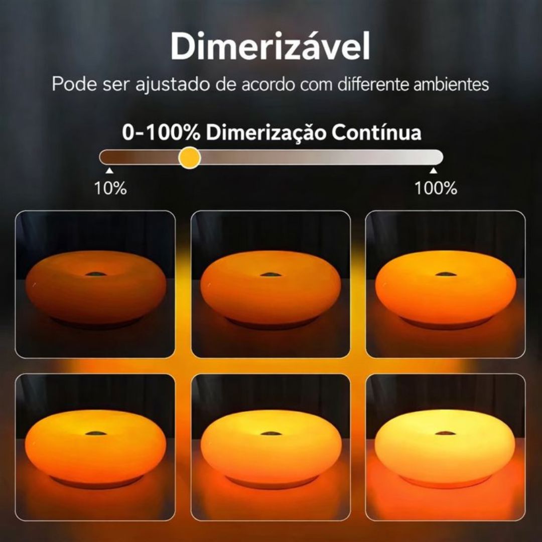 Luminária Touch de Mesa Donut em Led Abajur - 0054 Conceito 