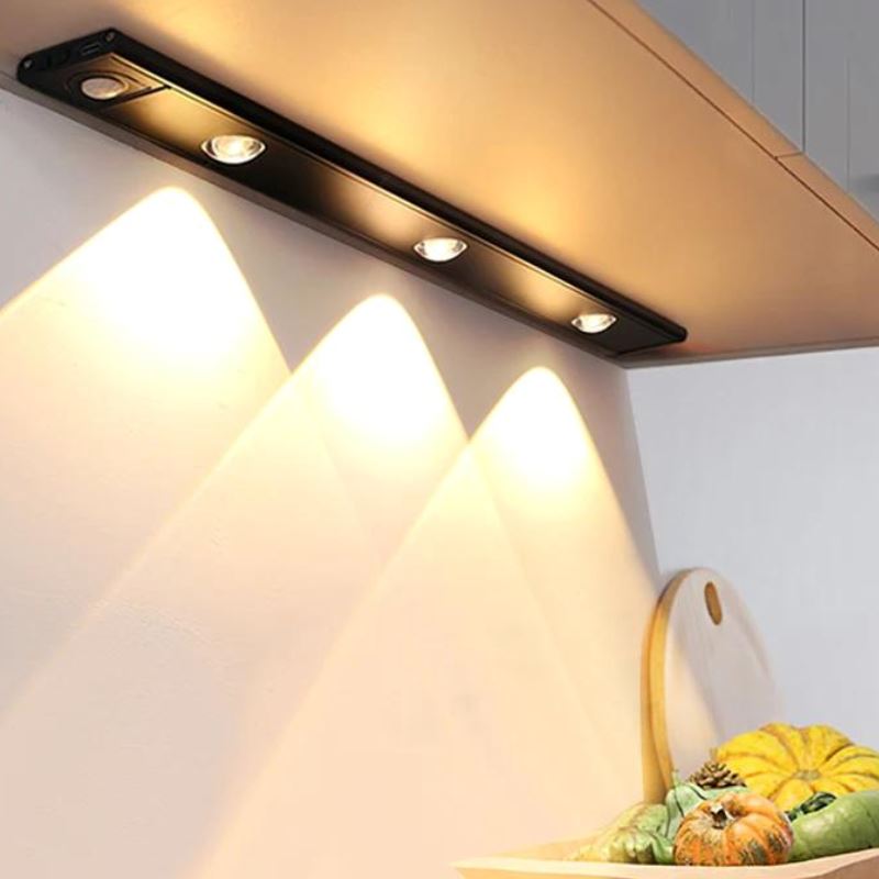 Luminária Tubular Flat com Sensor Led Slim (55 e 40cm) Plafon - 0019 Conceito Preto 40cm (03 lâmpadas) 