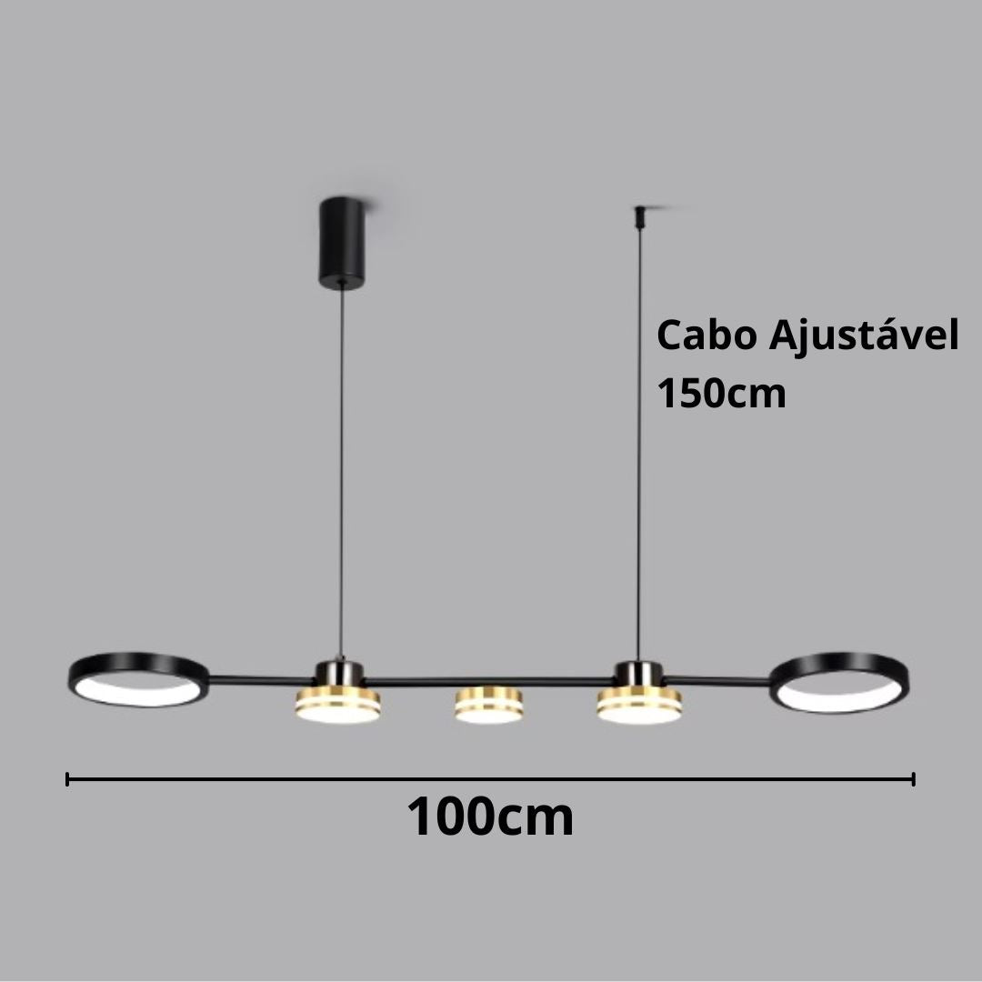 Lustre Luminária de Teto Allianz em Led Lustre - 0031 Conceito 