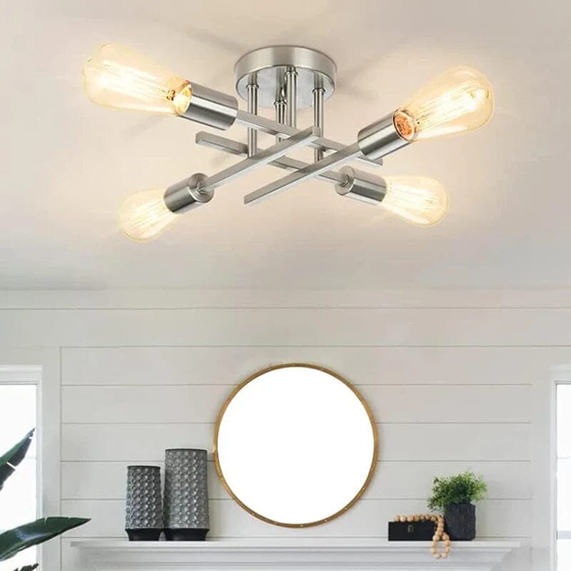 Lustre Luminária de Teto Flash Mount (04 lâmpadas) Lustre - 0014 Conceito 