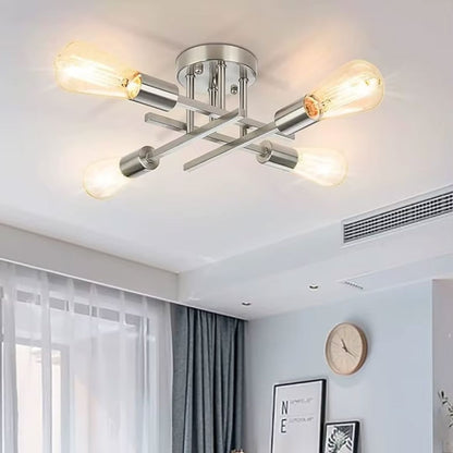 Lustre Luminária de Teto Flash Mount (04 lâmpadas) Lustre - 0014 Conceito 