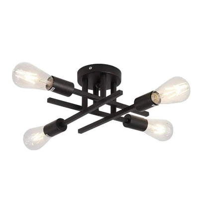 Lustre Luminária de Teto Flash Mount (04 lâmpadas) Lustre - 0014 Conceito 