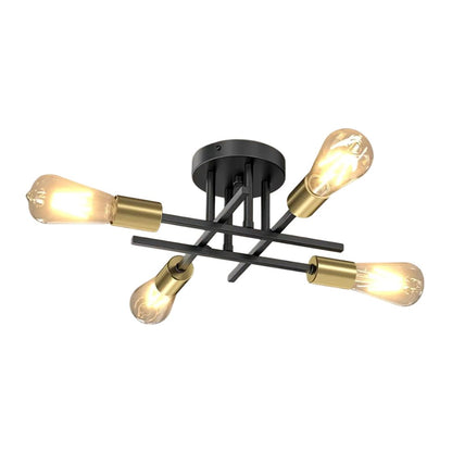 Lustre Luminária de Teto Flash Mount (04 lâmpadas) Lustre - 0014 Conceito 