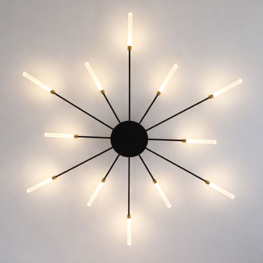 Lustre Luminária de Teto Nórdico Sputnik de Led (12 hastes) Lustre - 0021 Conceito 