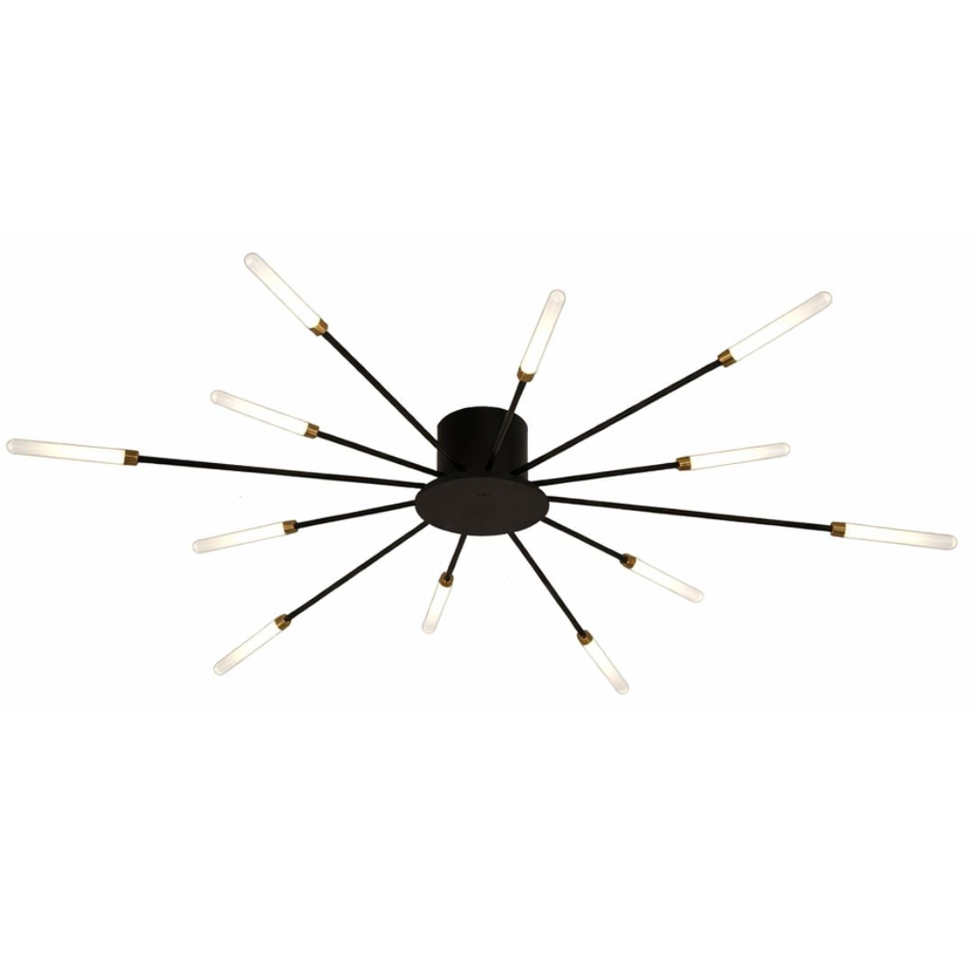Lustre Luminária de Teto Nórdico Sputnik de Led (12 hastes) Lustre - 0021 Conceito 