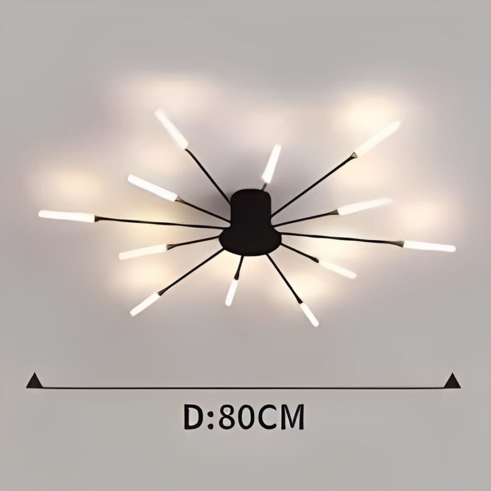 Lustre Luminária de Teto Nórdico Sputnik de Led (12 hastes) Lustre - 0021 Conceito 