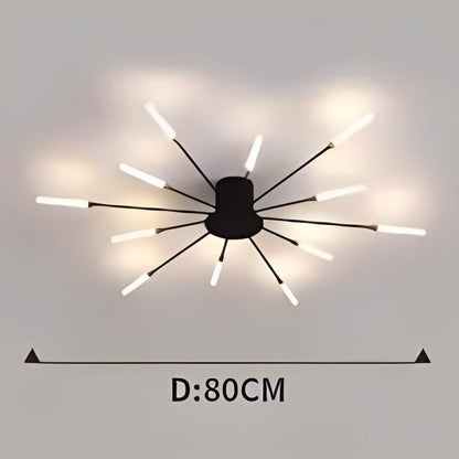 Lustre Luminária de Teto Nórdico Sputnik de Led (12 hastes) Lustre - 0021 Conceito 