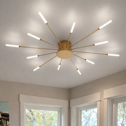 Lustre Luminária de Teto Nórdico Sputnik de Led (12 hastes) Lustre - 0021 Conceito 