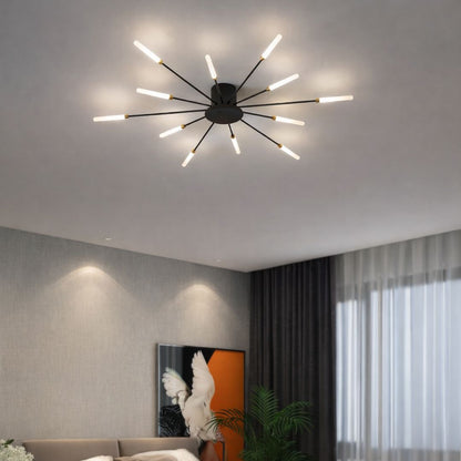 Lustre Luminária de Teto Nórdico Sputnik de Led (12 hastes) Lustre - 0021 Conceito 