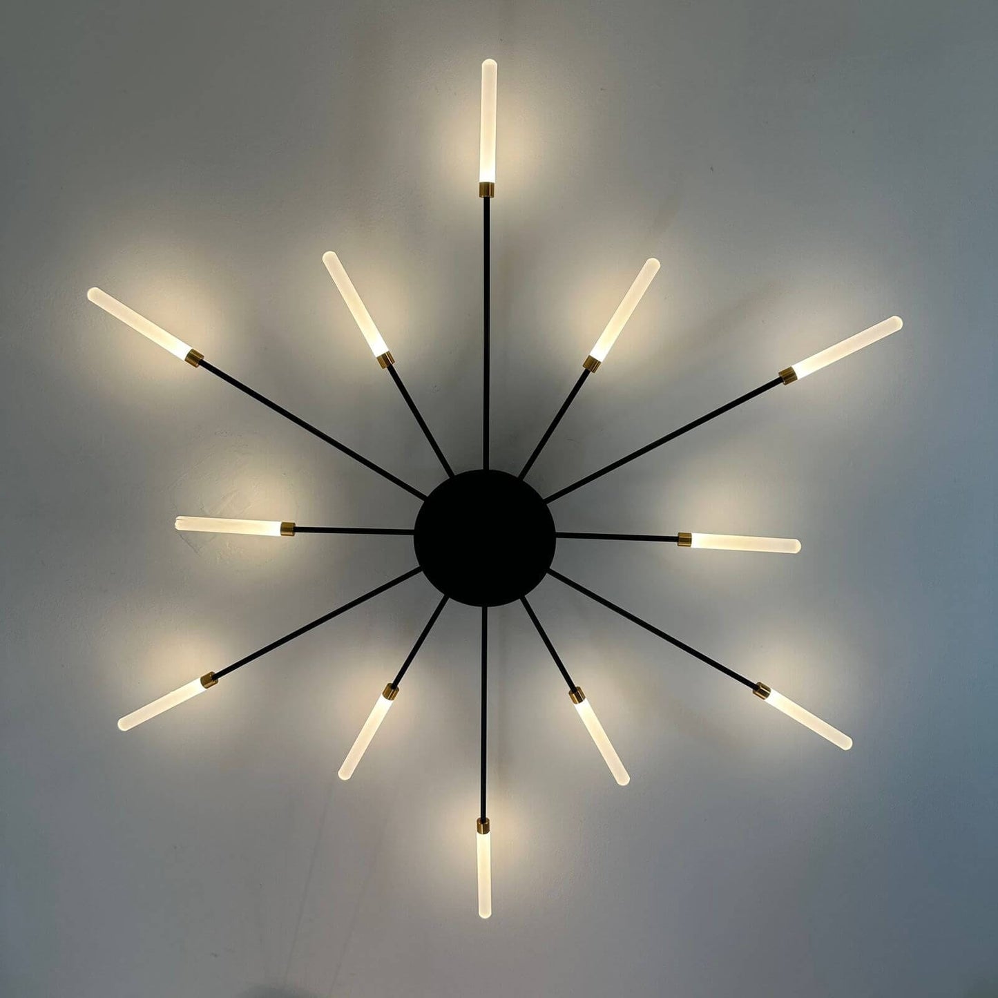 Lustre Luminária de Teto Nórdico Sputnik de Led (12 hastes) Lustre - 0021 Conceito 