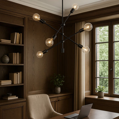 Lustre Luminária de Teto Sputnik Eternity (06 lâmpadas) Lustre - 0039 Conceito 