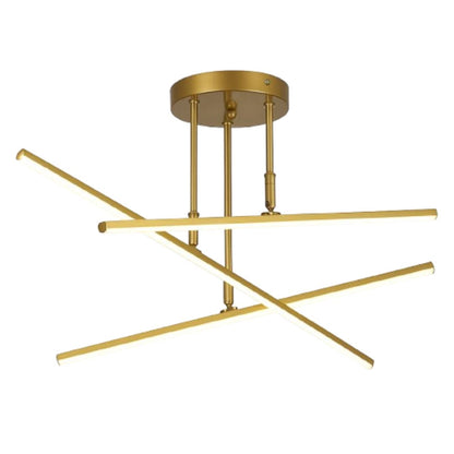 Lustre Luminária de Teto Sputnik Prisma Dourado Conceito 