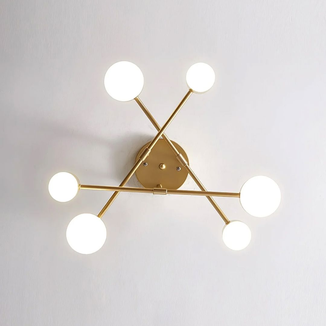 Lustre Luminária de Teto Sputnik Próton (06 lâmpadas) Lustre - 0005 Conceito 