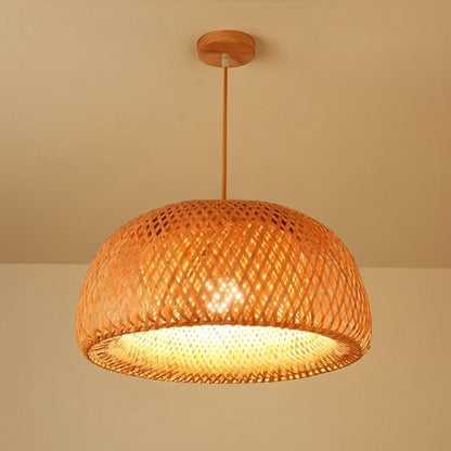 Lustre Pendente Artesanal Bohemian Rattan Pendente - 0041 YuDome 