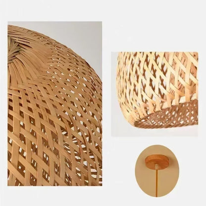 Lustre Pendente Artesanal Bohemian Rattan Pendente - 0041 YuDome 