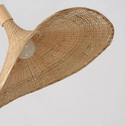 Lustre Pendente Bamboo Rattan 30cm Conceito 