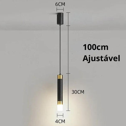 Lustre Pendente Cilindric em LED Pendente - 0005 YuDome 