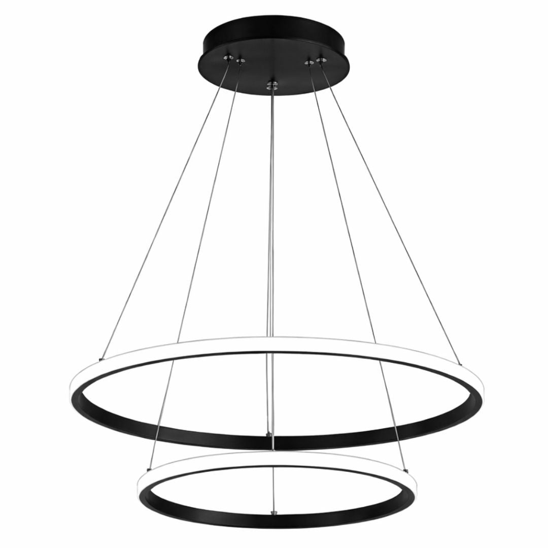 Lustre Pendente Circular Duplo em Led Lustre - 0023 Conceito 